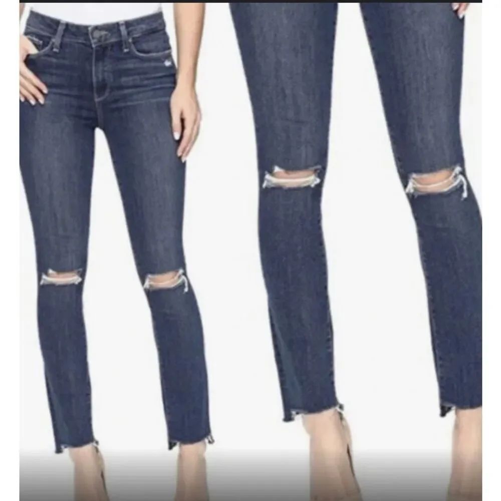Paige verdugo ankle distressed knee skinny jeans